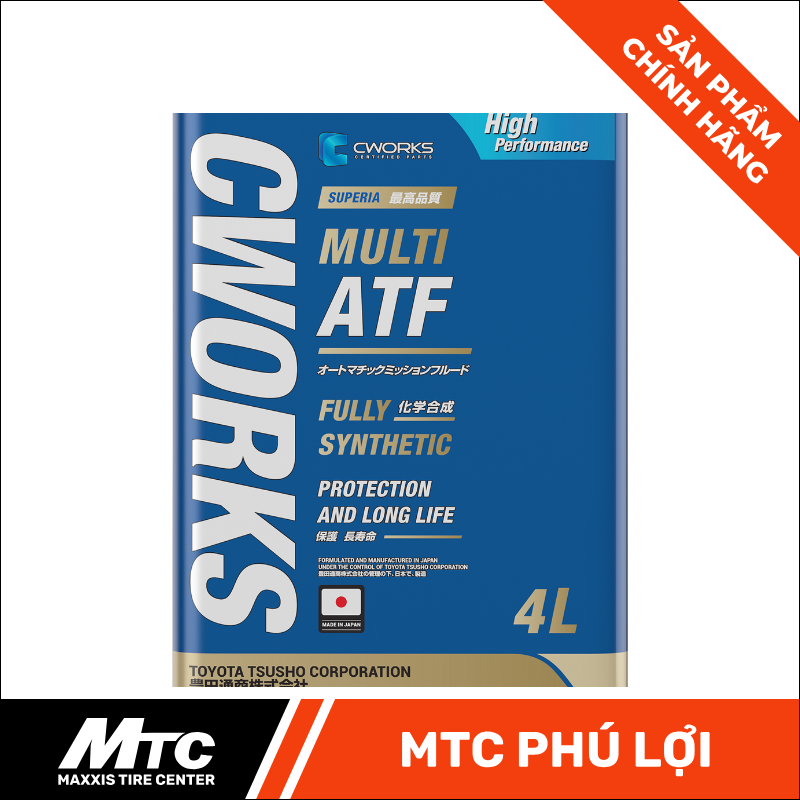 NHỚT HỘP SỐ TỰ ĐỘNG ATF CWORKS - NHẬT BẢN (CAN 4L) 