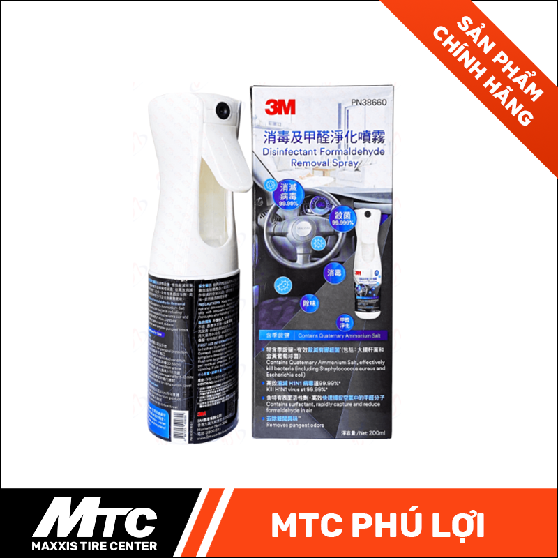 CHAI XỊT KHỬ MÙI Ô TÔ 3M 38660